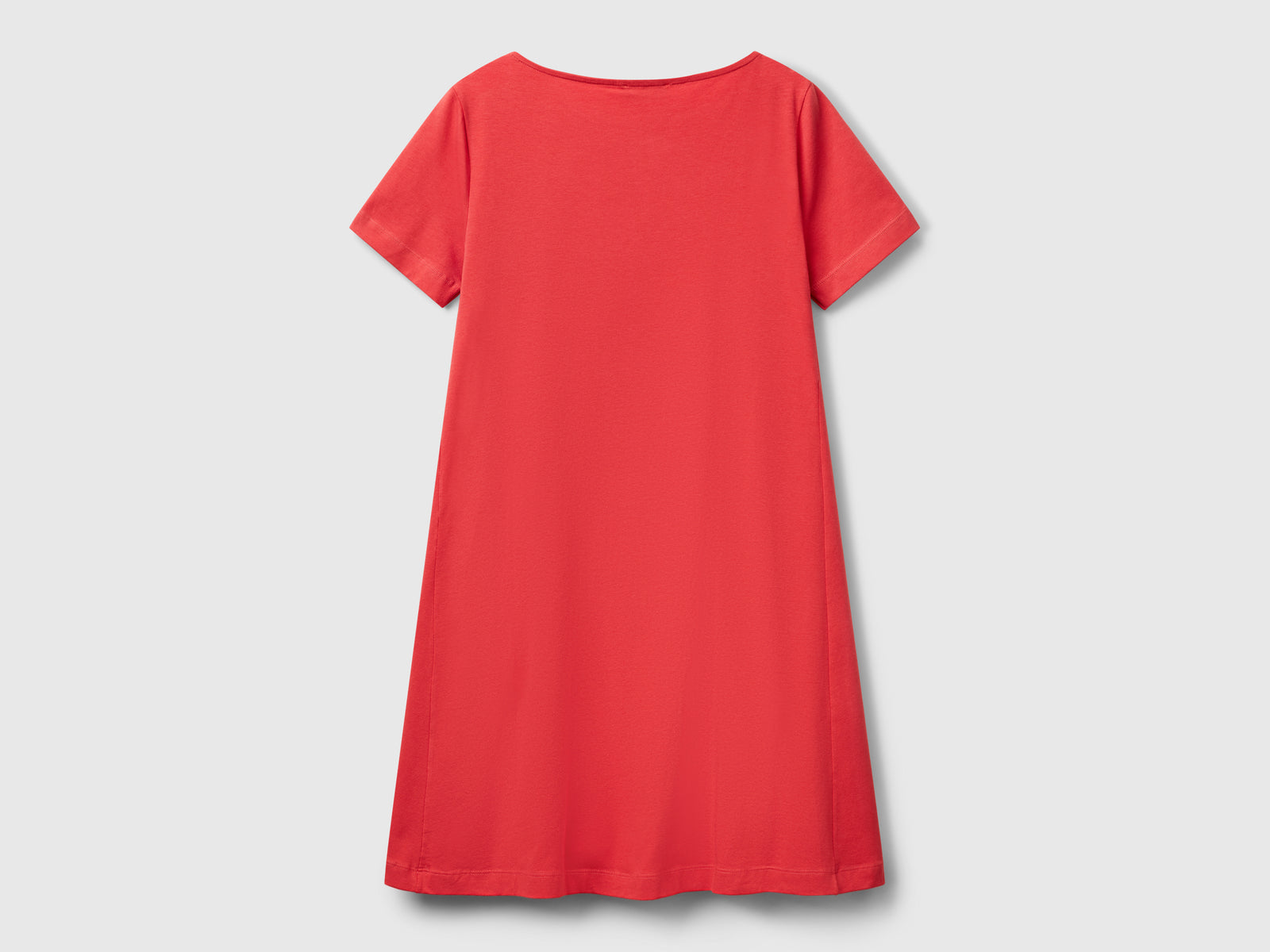Abito corto svasato da donna rosso mattone 2 | Benetton Outlet