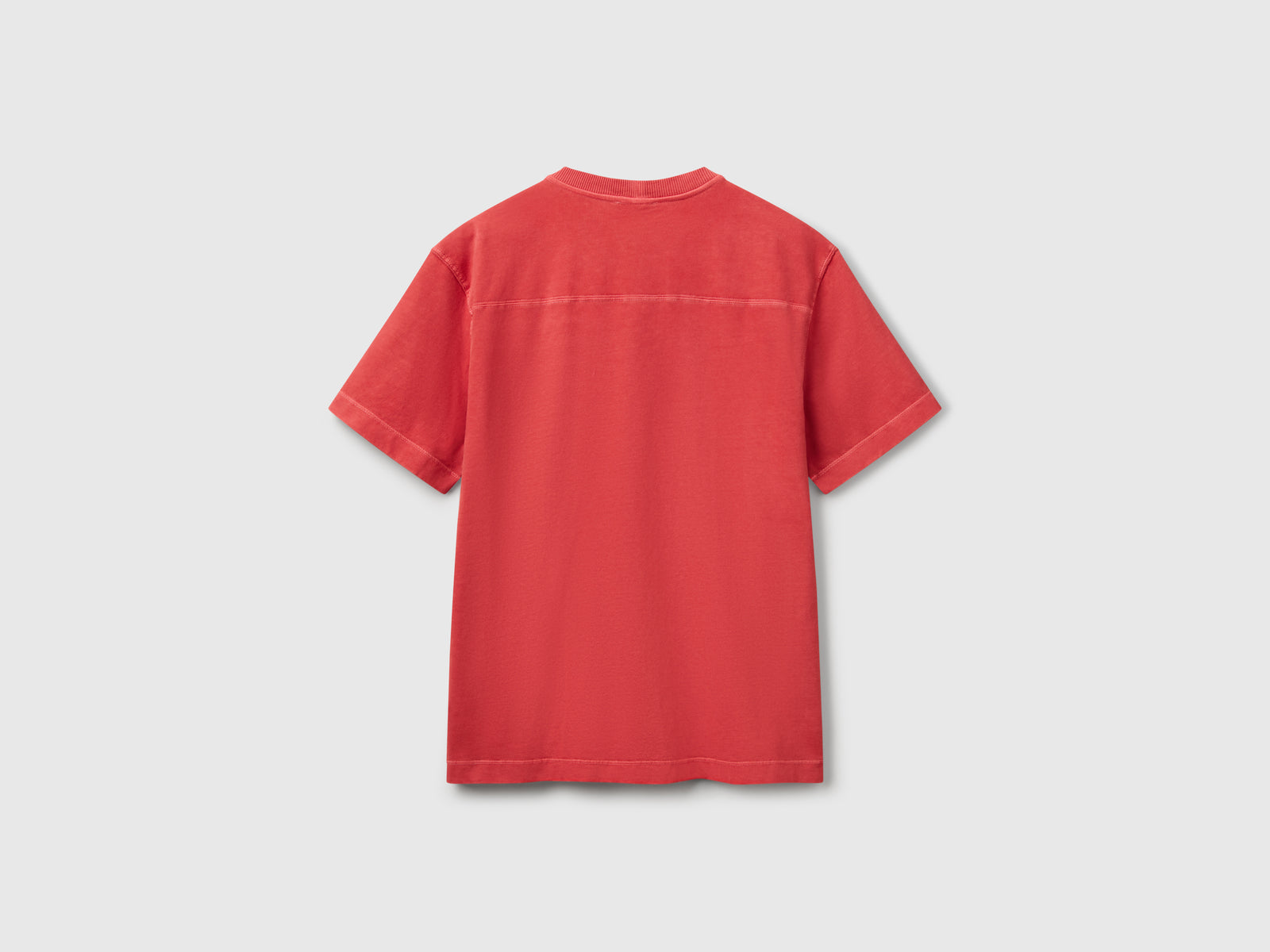 T-shirt in cotone da uomo rosso mattone 2 | Benetton Outlet