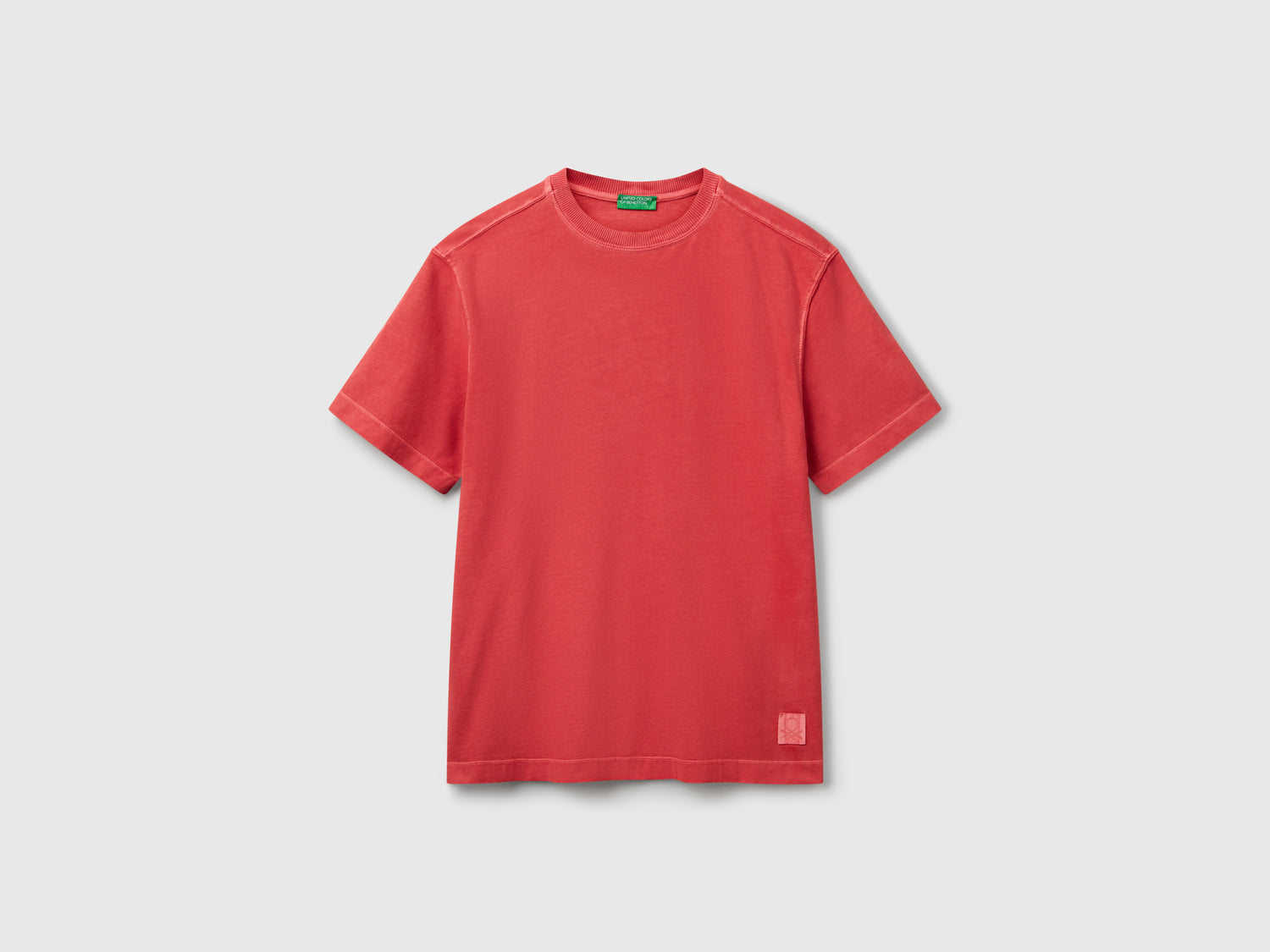 T-shirt in cotone da uomo rosso mattone | Benetton Outlet