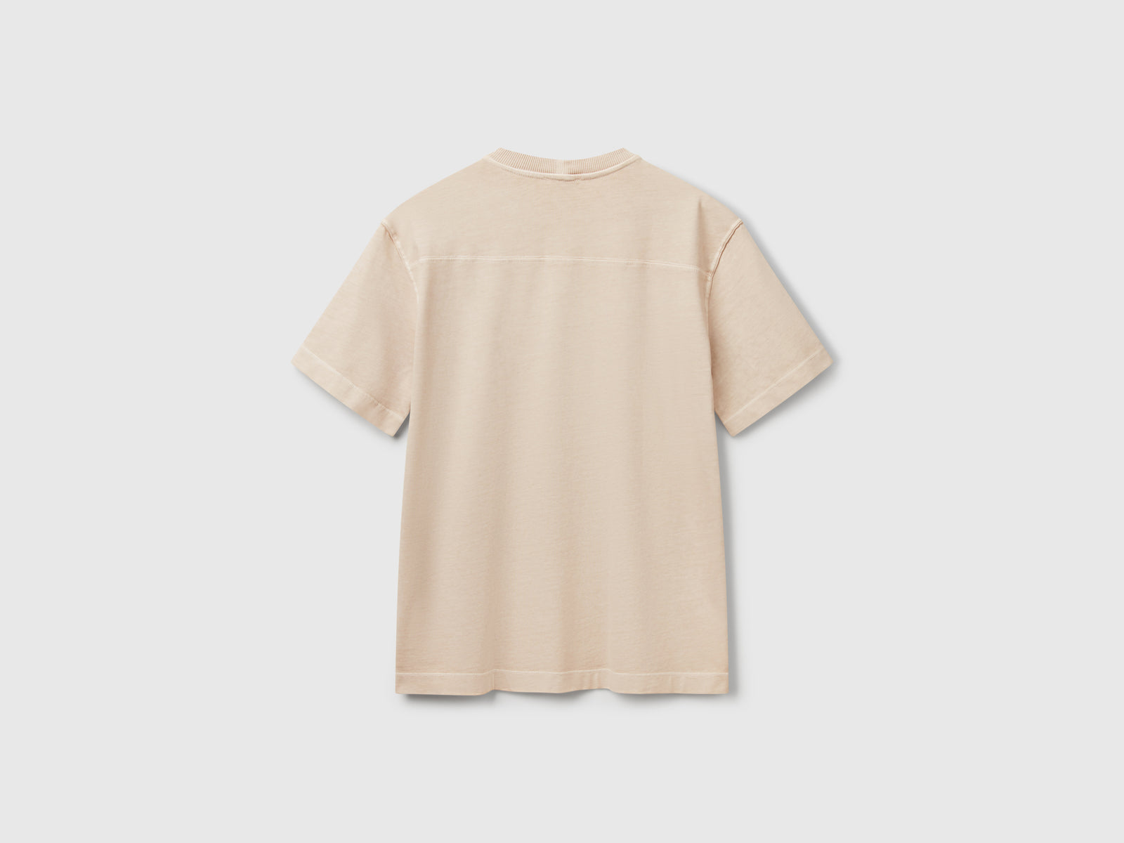 T-shirt in cotone da uomo beige 2 | Benetton Outlet