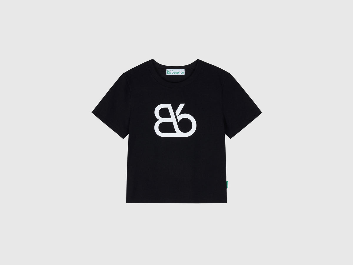 T-shirt con logo in misto cotone