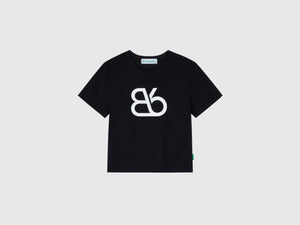 T-shirt con logo in misto cotone