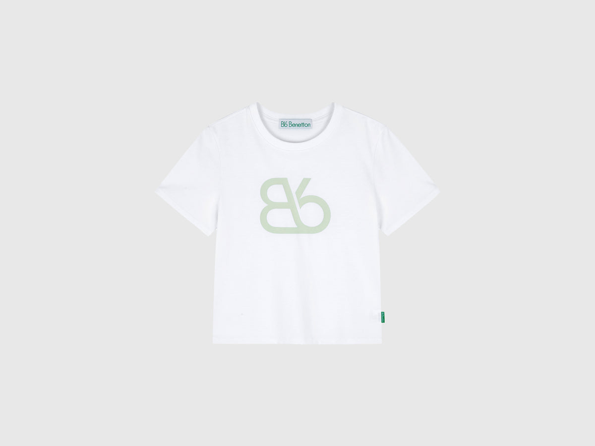 T-shirt con logo in misto cotone