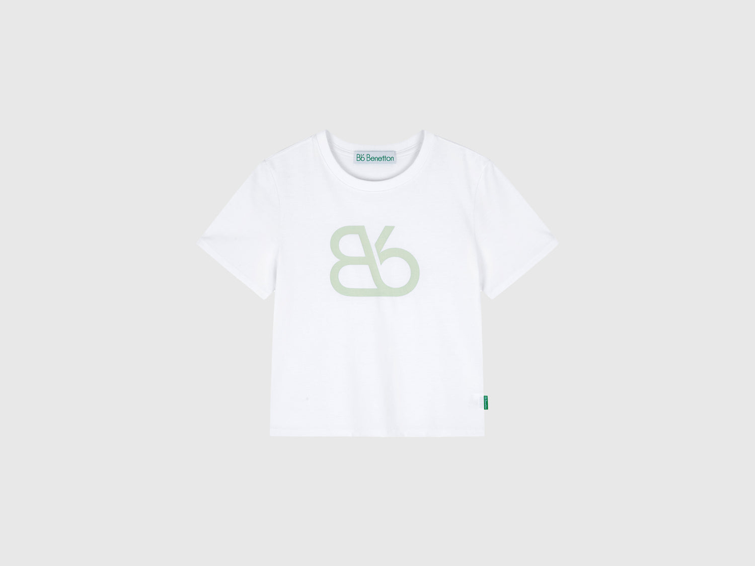 T-shirt con logo in misto cotone da donna bianco | Benetton Outlet