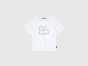 T-shirt con logo in misto cotone