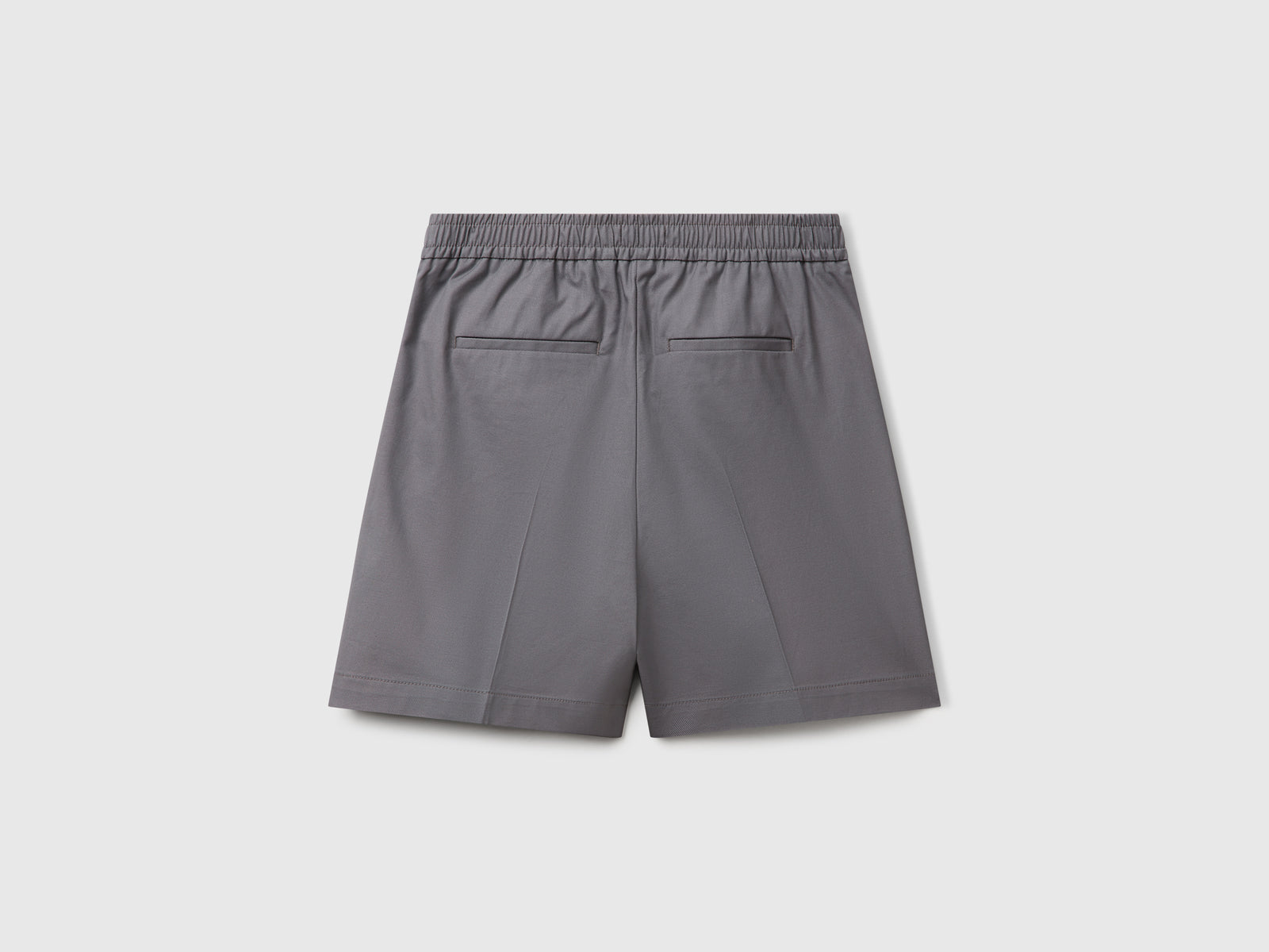 Bermuda in cotone elasticizzato da donna grigio 2 | Benetton Outlet