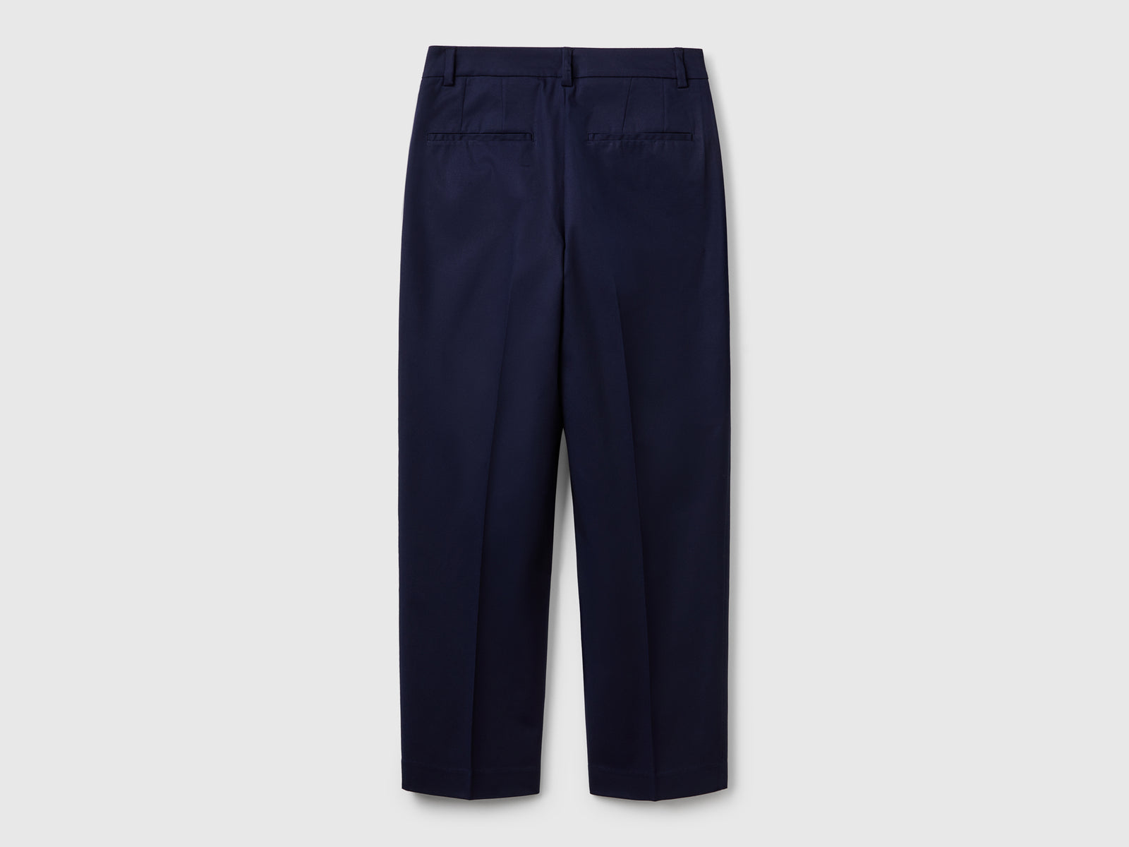 Pantaloni in cotone stretch da donna blu scuro 2 | Benetton Outlet