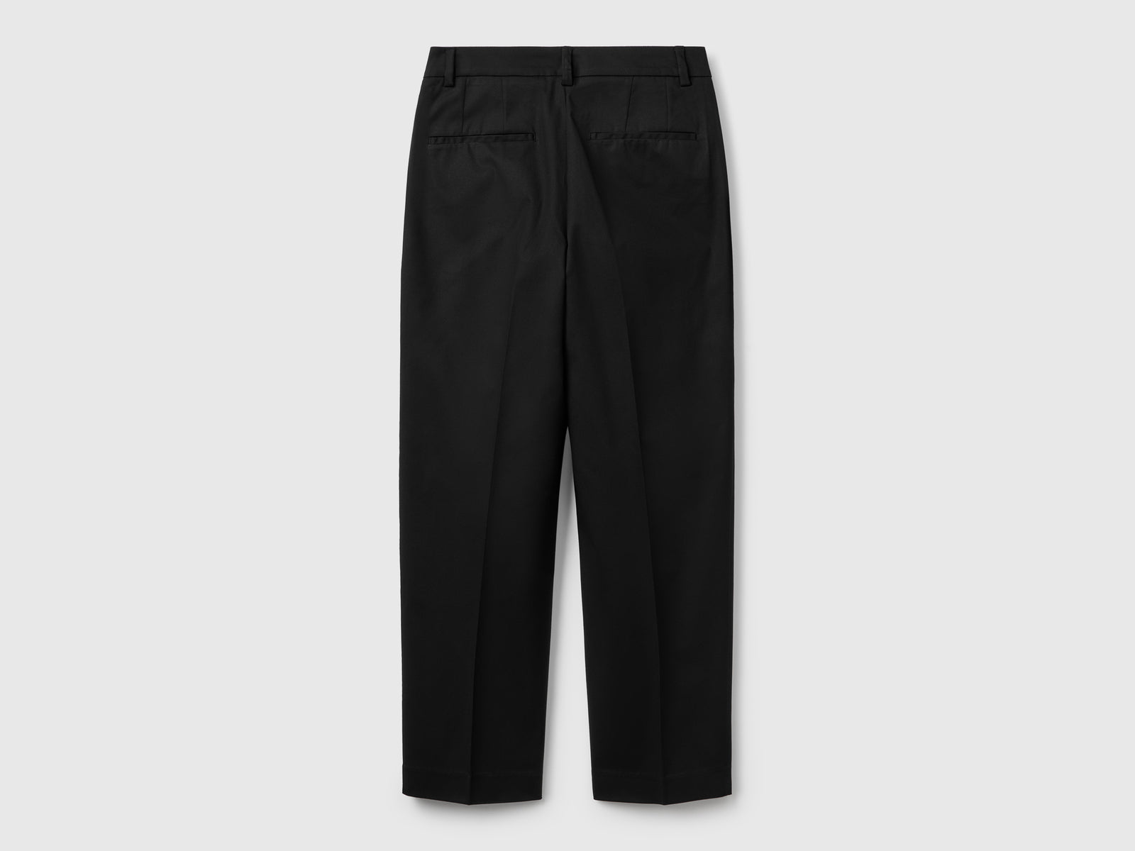 Pantaloni in cotone stretch da donna nero 2 | Benetton Outlet