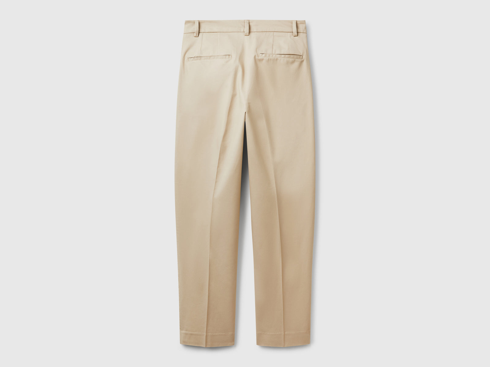Pantaloni in cotone stretch da donna beige 2 | Benetton Outlet