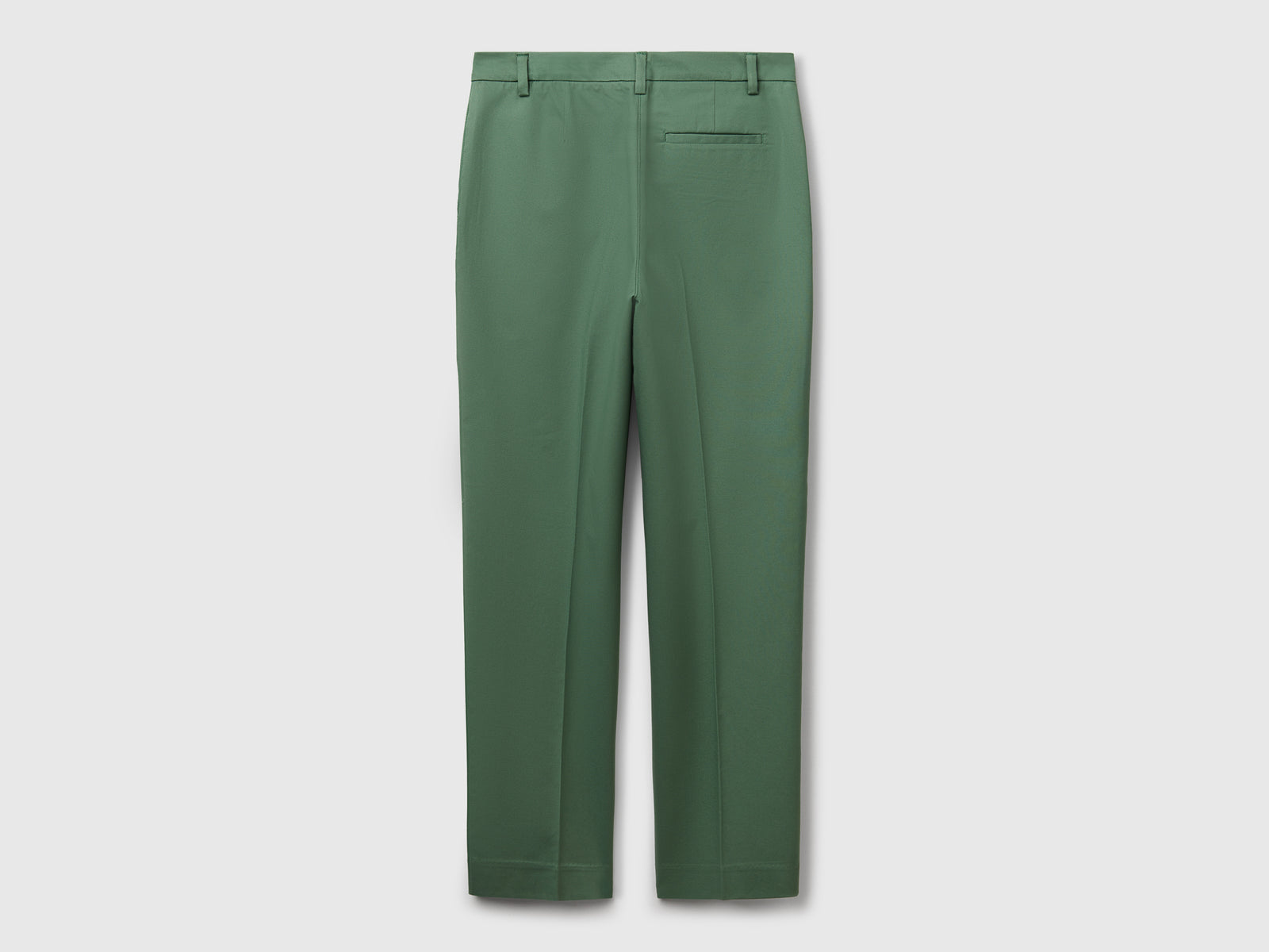 Chino in cotone stretch da donna verde 2 | Benetton Outlet
