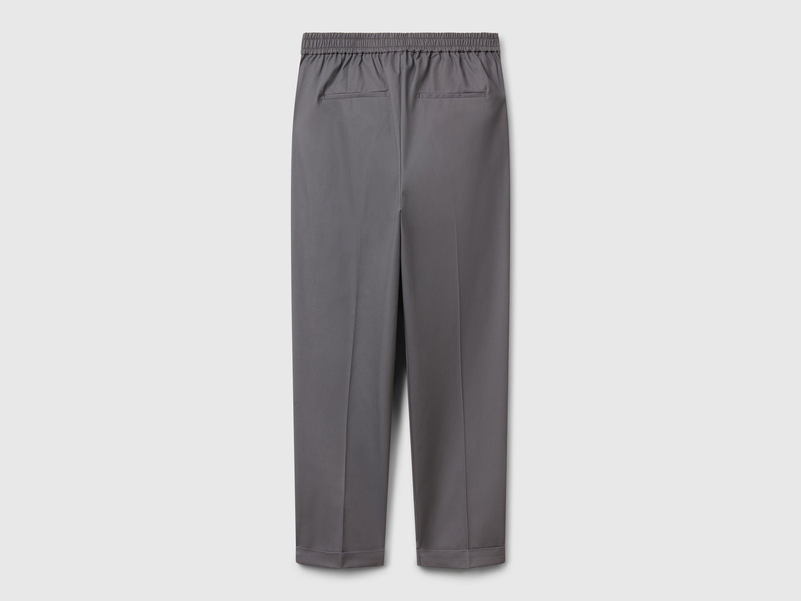 Pantaloni in cotone elasticizzato da donna grigio 2 | Benetton Outlet