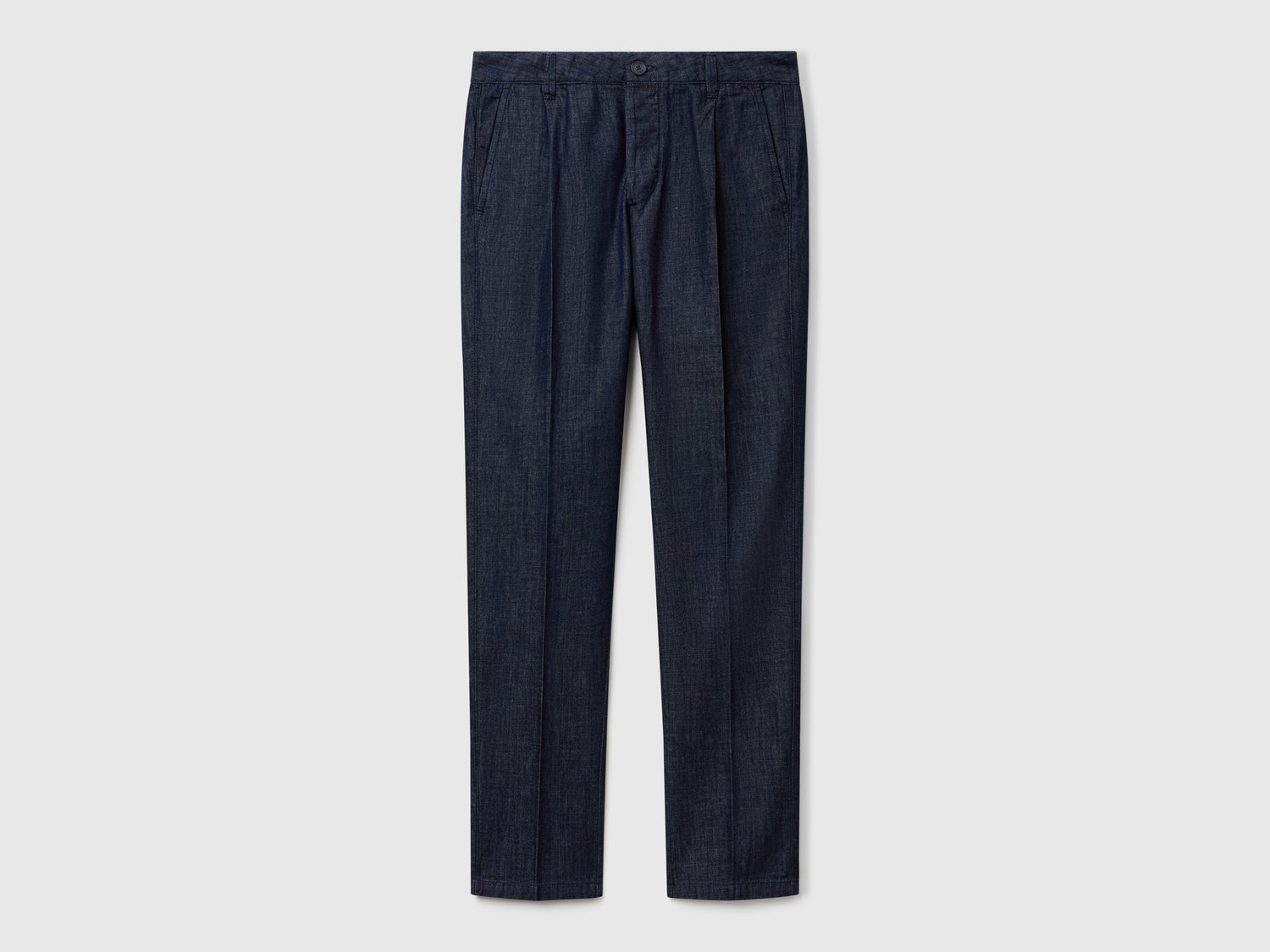 Chino in chambray slim fit da uomo blu | Benetton Outlet