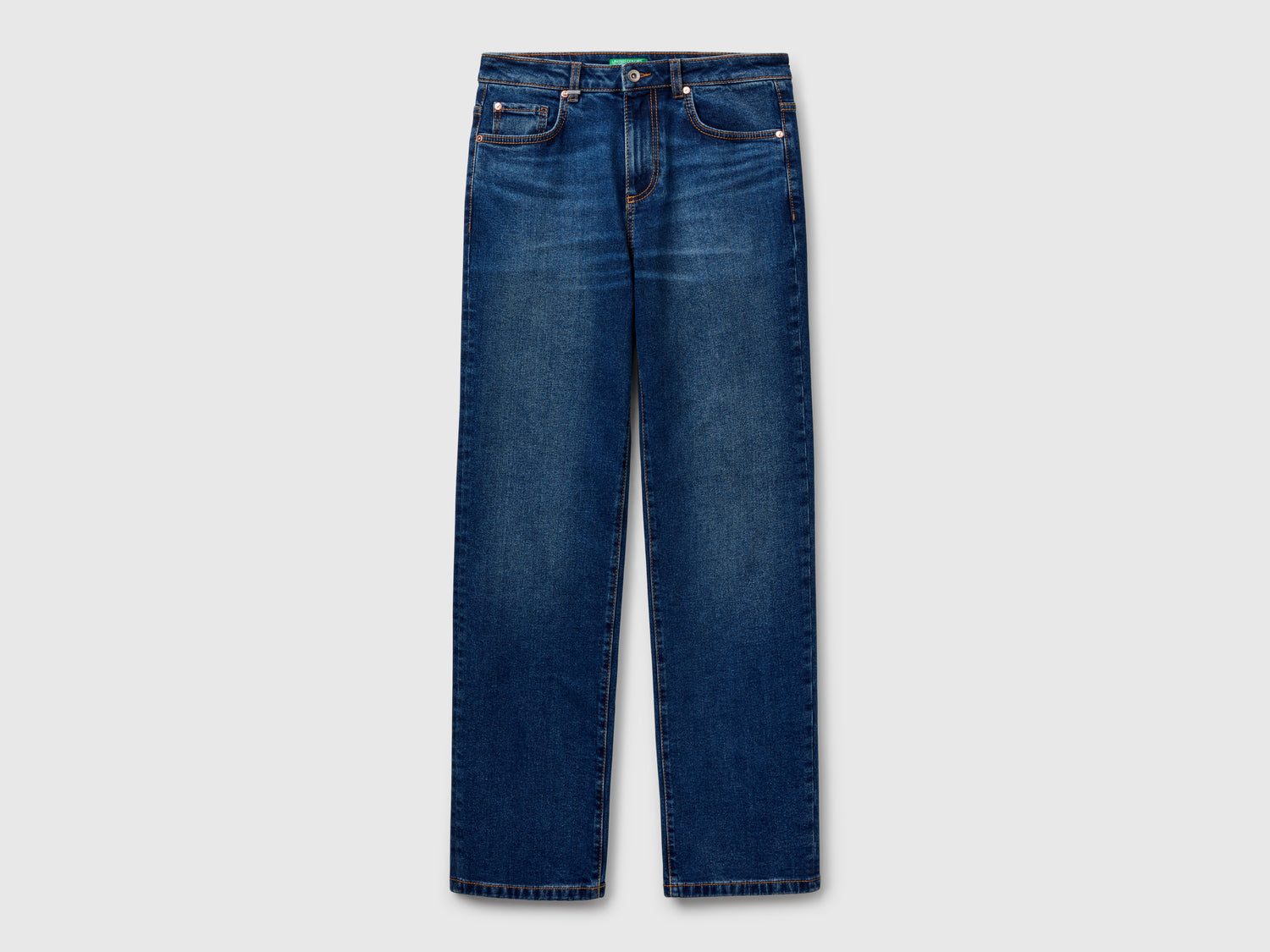 Jeans straight da donna blu | Benetton Outlet