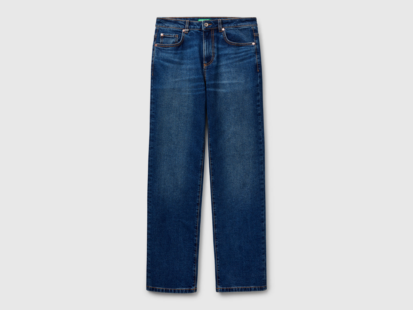 Jeans straight da donna blu | Benetton Outlet
