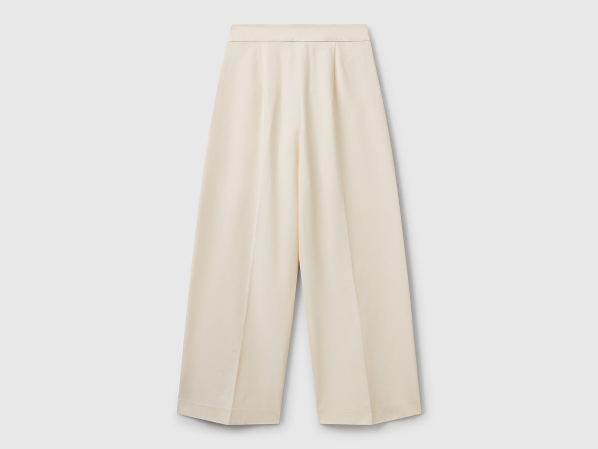 Pantaloni cropped a vita alta