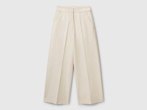Pantaloni cropped a vita alta