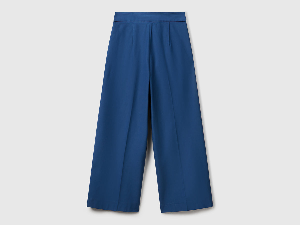 Pantaloni cropped a vita alta