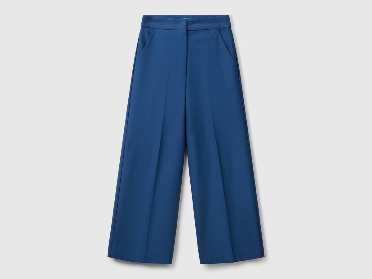 Pantaloni cropped a vita alta