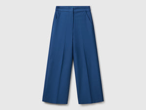 Pantaloni cropped a vita alta