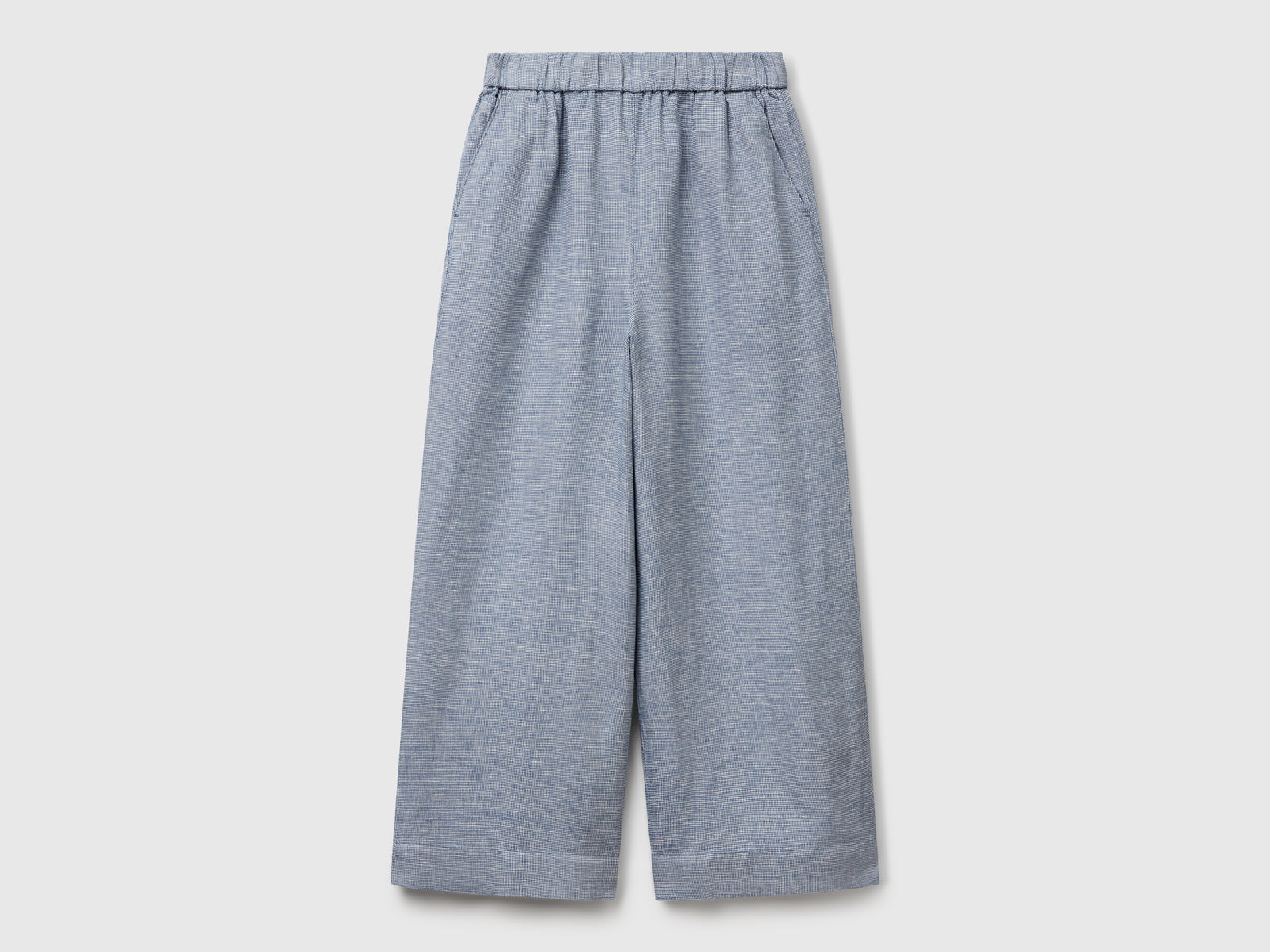 Pantaloni con gamba ampia da donna avio | Benetton Outlet