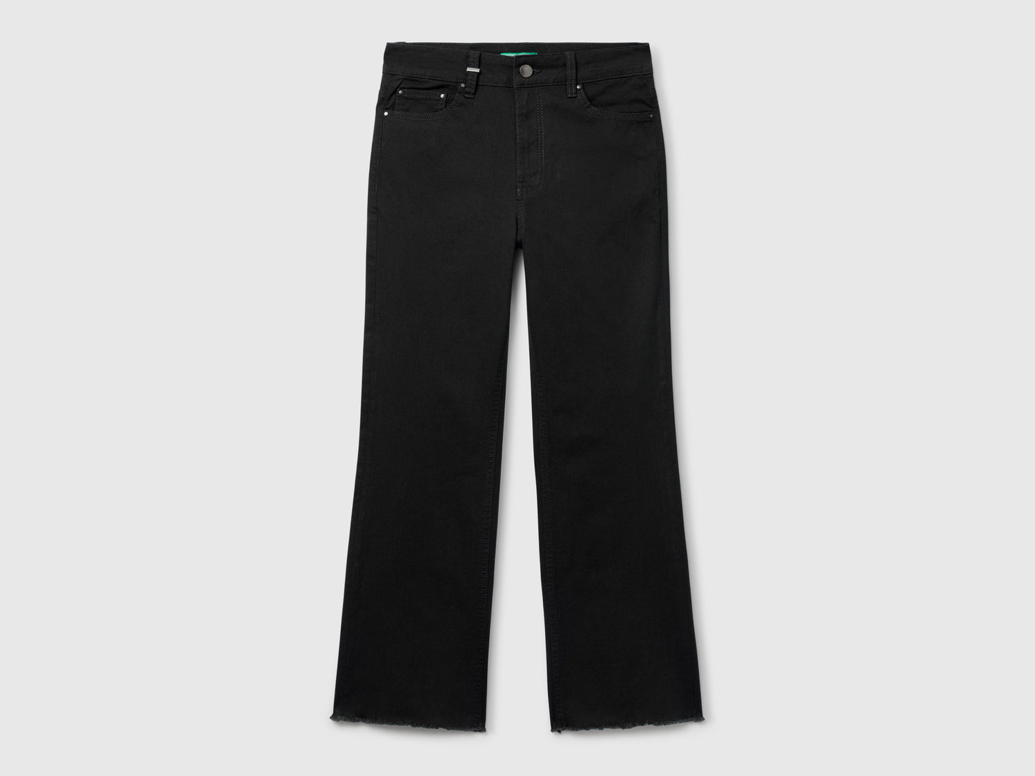 Pantaloni cropped cinque tasche da donna nero | Benetton Outlet