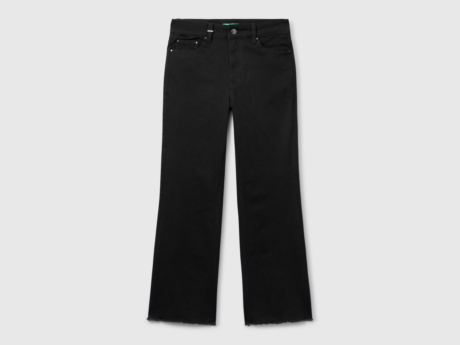 Pantaloni cropped cinque tasche da donna nero | Benetton Outlet