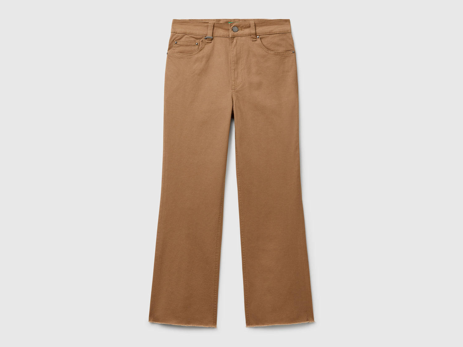 Pantalones cropped de cinco bolsillos da donna cammello | Benetton Outlet