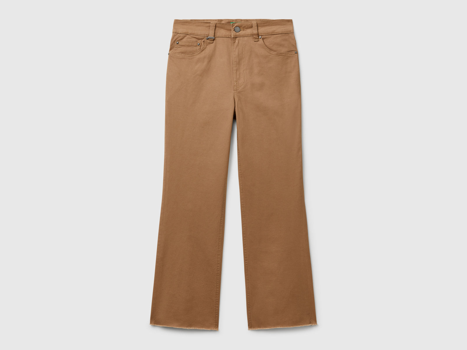Pantalones cropped de cinco bolsillos da donna cammello | Benetton Outlet