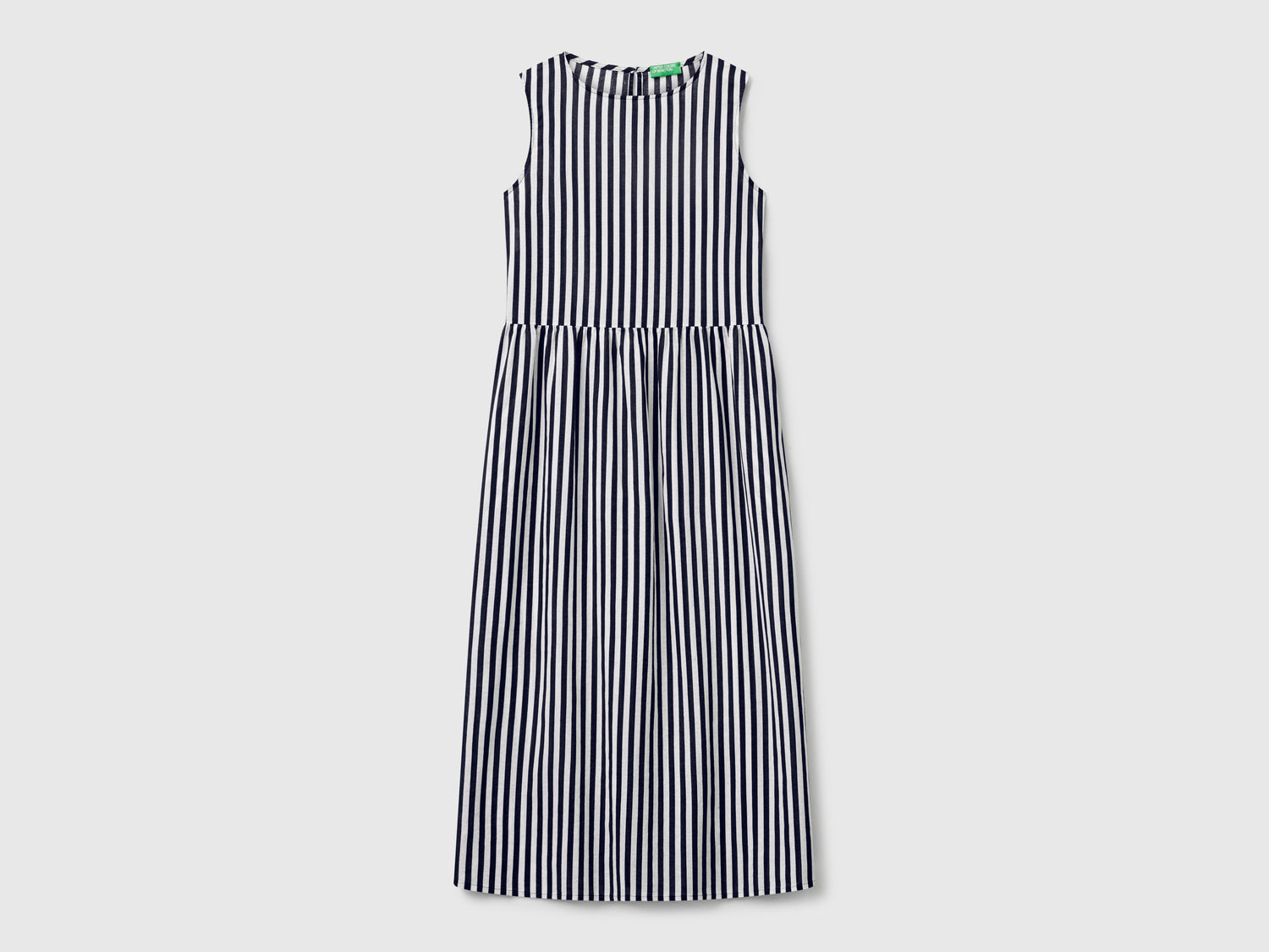 Vestito midi a righe da donna blu scuro | Benetton Outlet