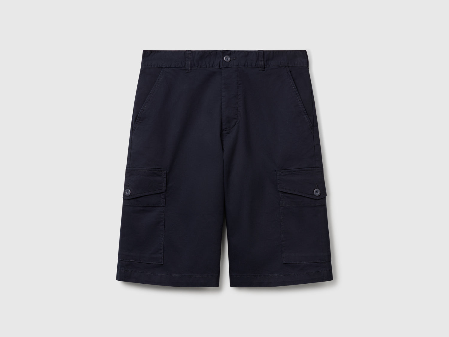Bermuda cargo in puro cotone da uomo blu scuro | Benetton Outlet