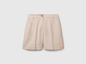 Pantaloni corti gessati