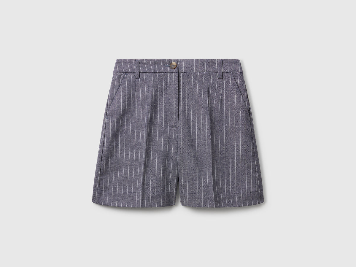 Pantaloni corti gessati