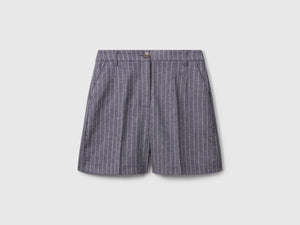 Pantaloni corti gessati
