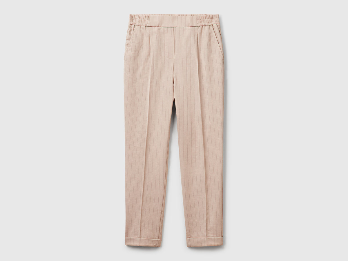 Pantaloni gessati regular fit