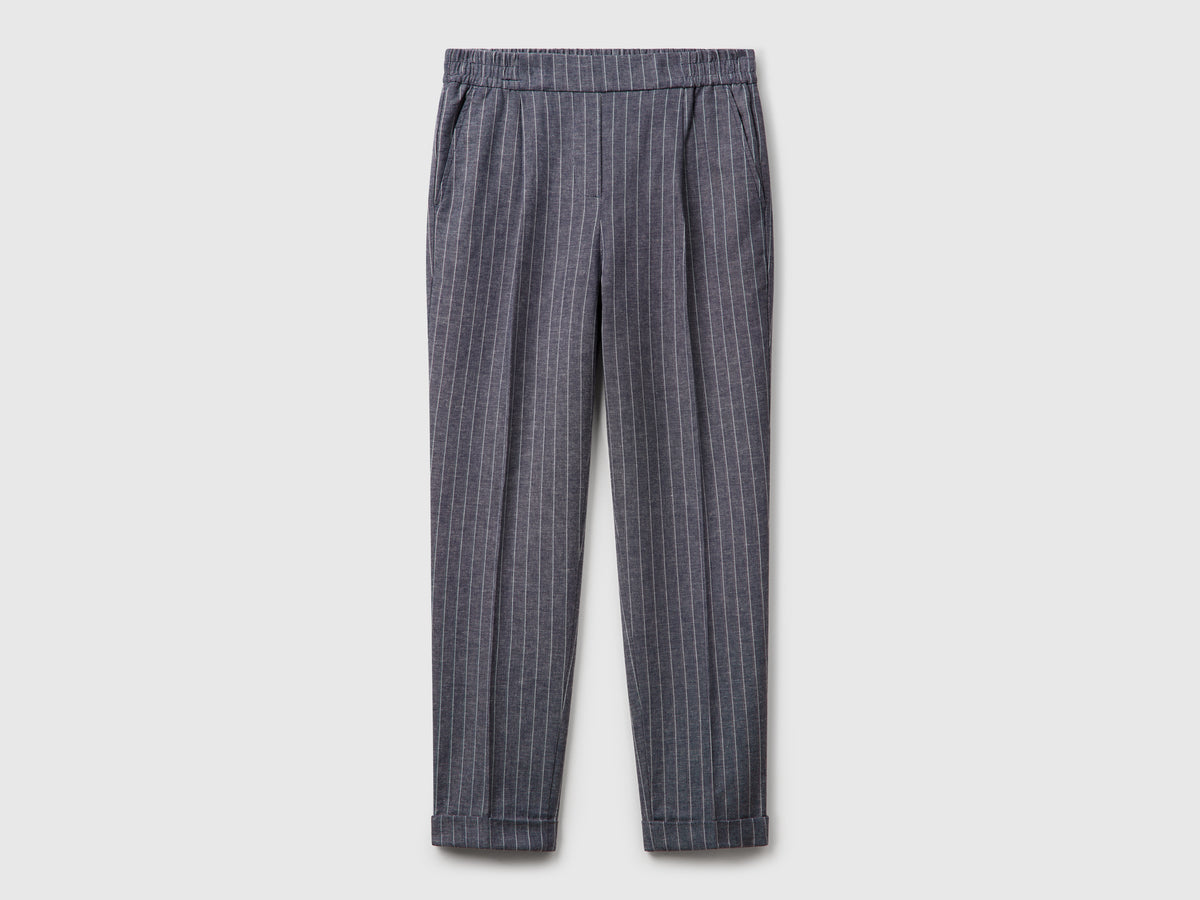 Pantaloni gessati regular fit