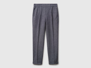 Pantaloni gessati regular fit
