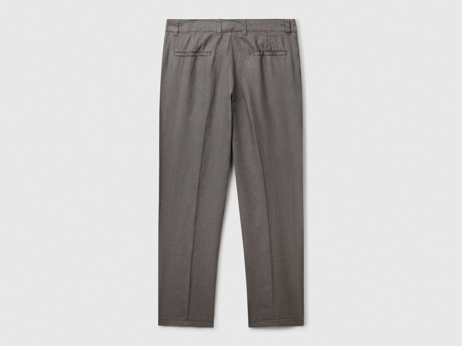 Chino in puro lino da uomo grigio scuro 2 | Benetton Outlet