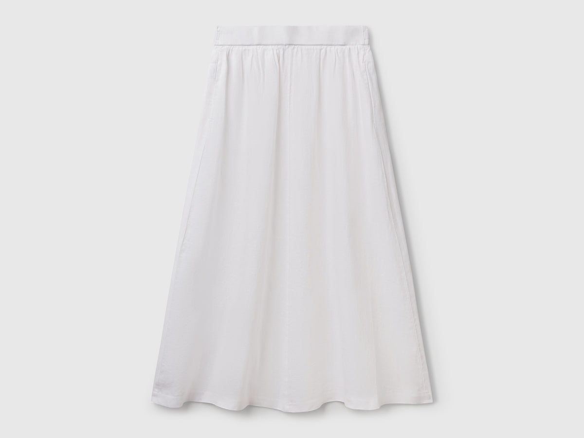 Long skirt in pure linen