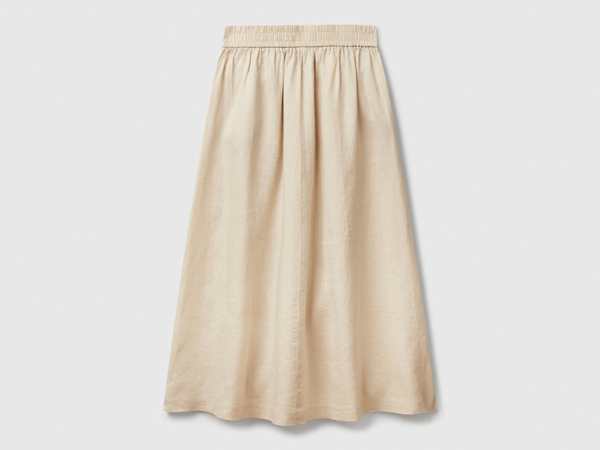 Long skirt in pure linen