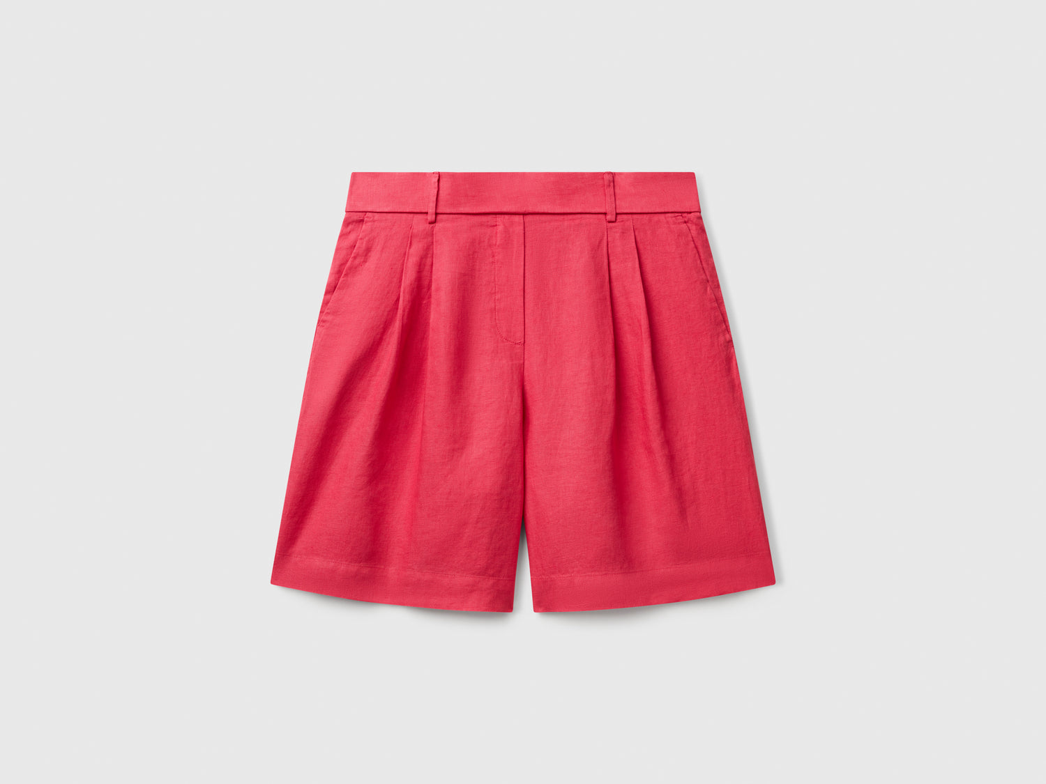 Bermuda 100% lino da donna fragola | Benetton Outlet