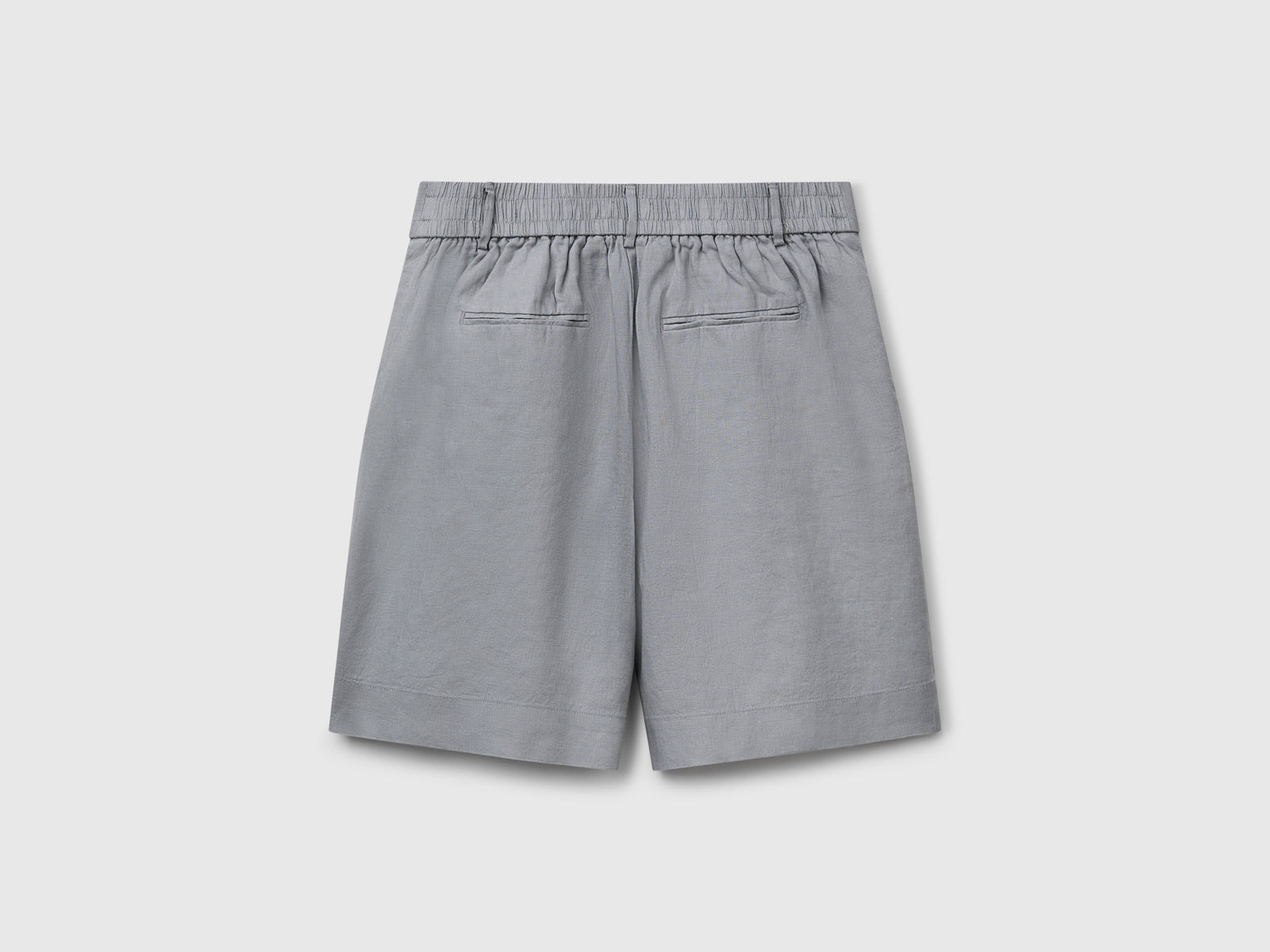 Bermuda 100% lino da donna grigio 2 | Benetton Outlet