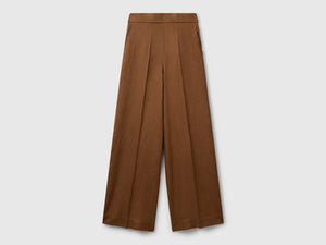 Pantaloni palazzo in 100% lino
