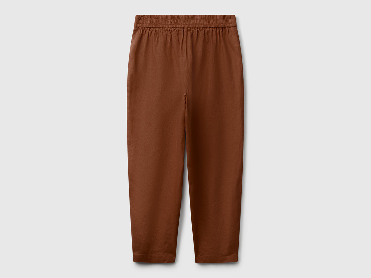 Pantaloni morbidi in puro lino