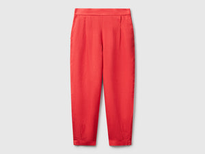 Pantaloni morbidi in puro lino