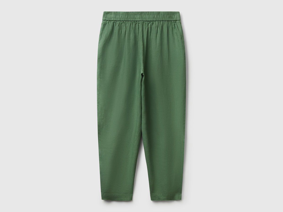 Pantaloni morbidi in puro lino