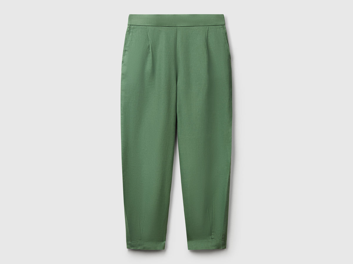 Pantaloni morbidi in puro lino