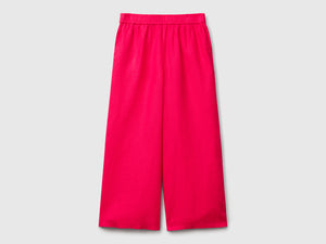 Pantaloni ampi in puro lino