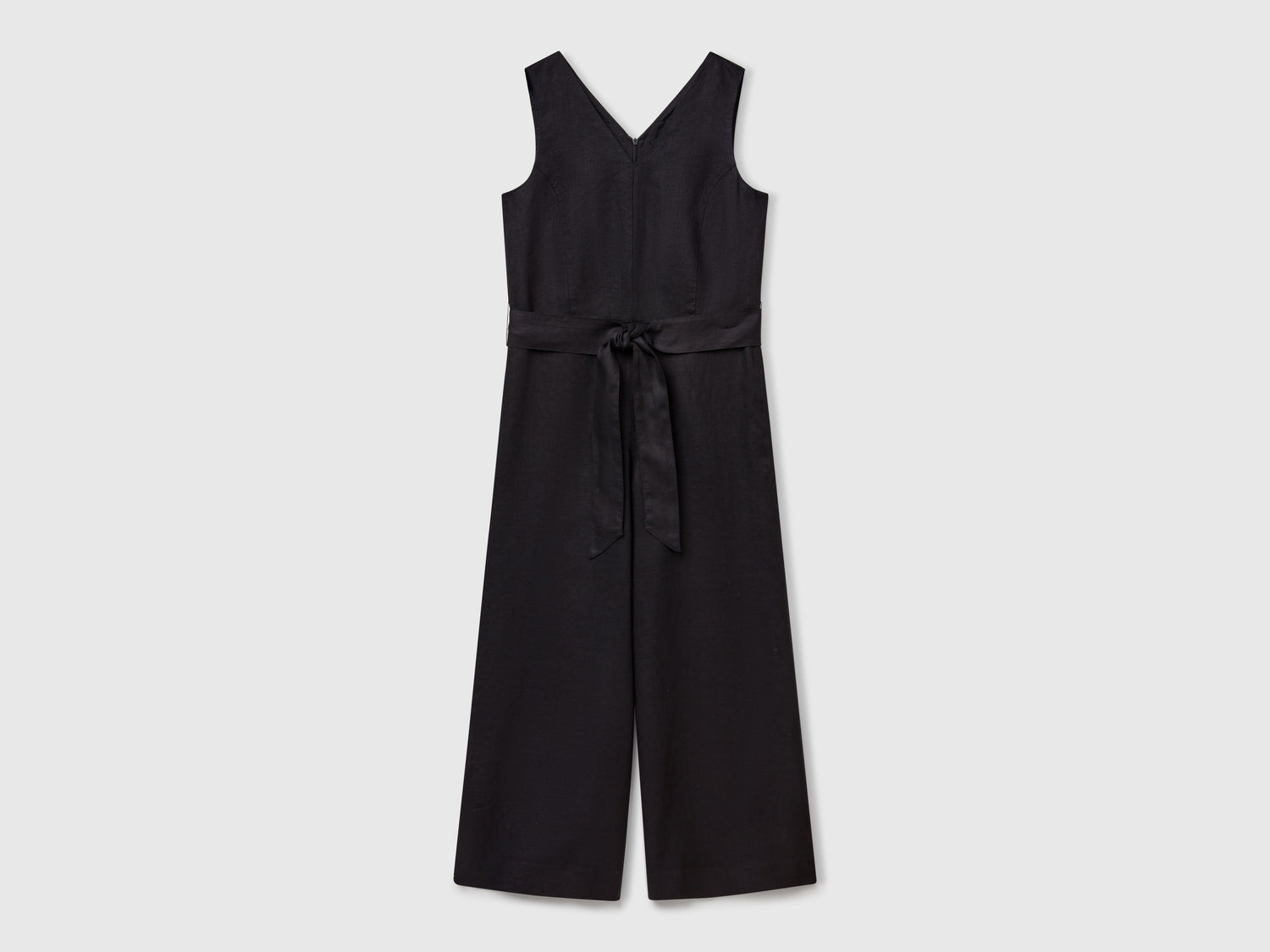 Tuta in puro lino da donna nero | Benetton Outlet