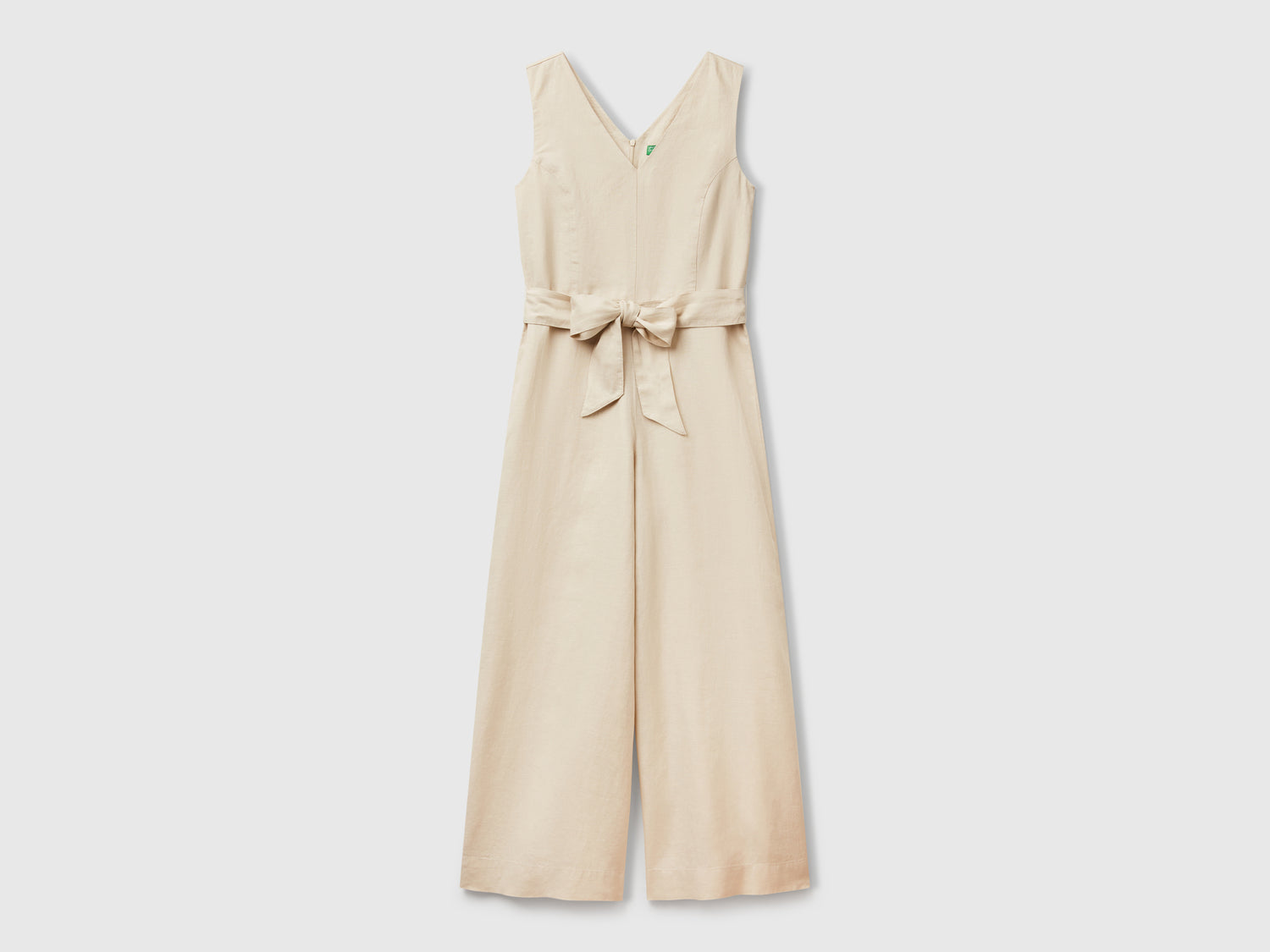 Tuta in puro lino da donna beige | Benetton Outlet