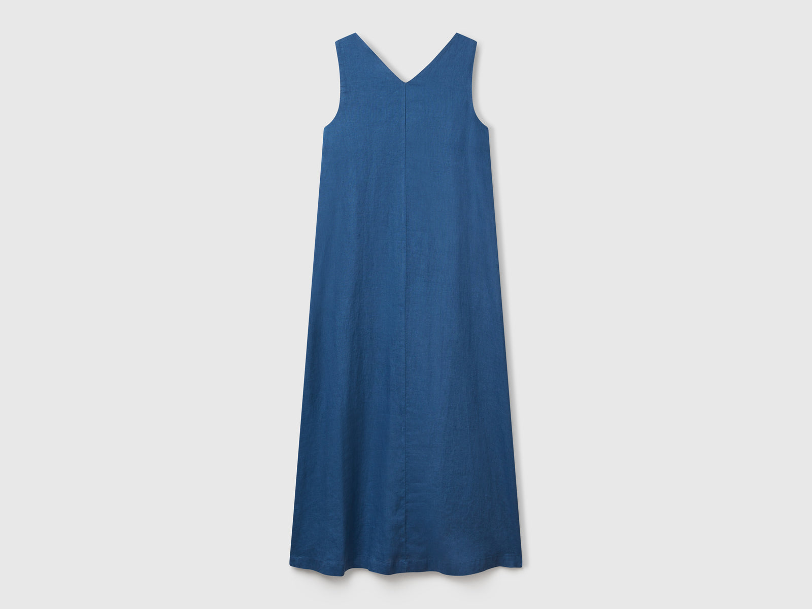 Vestito smanicato in puro lino da donna avio 2 | Benetton Outlet